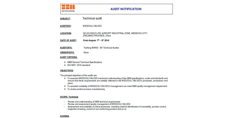SBM Offshore Audit SBM Offshore Audit
