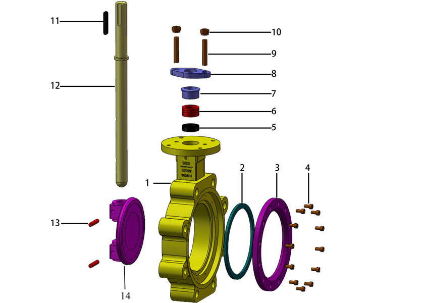 Drawing Of Butterfly Valves