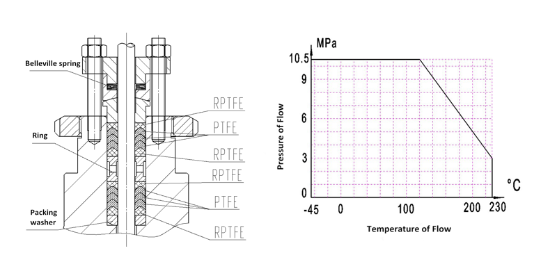 V Type PTFE Packing Structure